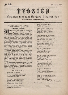 Tydzień : dodatek literacki „Kurjera Lwowskiego”. 1893, nr 26