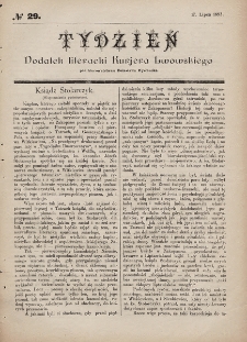 Tydzień : dodatek literacki „Kurjera Lwowskiego”. 1893, nr 29