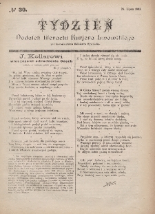 Tydzień : dodatek literacki „Kurjera Lwowskiego”. 1893, nr 30