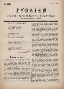 Tydzień : dodatek literacki „Kurjera Lwowskiego”. 1893, nr 32
