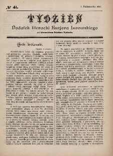 Tydzień : dodatek literacki „Kurjera Lwowskiego”. 1893, nr 41