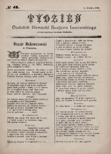 Tydzień : dodatek literacki „Kurjera Lwowskiego”. 1893, nr 49