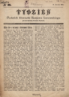 Tydzień : dodatek literacki „Kurjera Lwowskiego”. 1893, nr 35
