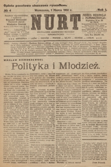 Nurt : dwutygodnik akademickiej młodzieży demokratycznej. 1924, nr 4