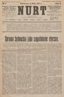 Nurt : miesięcznik Młodej Demokracji Polskiej. 1925, nr 4