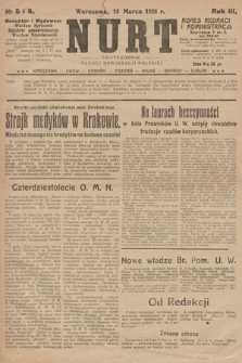 Nurt : dwutygodnik Młodej Demokracji Polskiej. 1926, nr 5-6