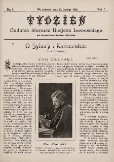 Tydzień : dodatek literacki „Kurjera Lwowskiego”. 1899, nr 8
