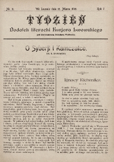 Tydzień : dodatek literacki „Kurjera Lwowskiego”. 1899, nr 11
