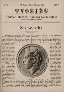 Tydzień : dodatek literacki „Kurjera Lwowskiego”. 1899, nr 15