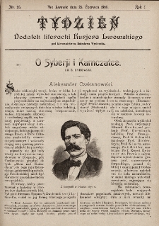 Tydzień : dodatek literacki „Kurjera Lwowskiego”. 1899, nr 26