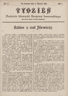 Tydzień : dodatek literacki „Kurjera Lwowskiego”. 1899, nr 33