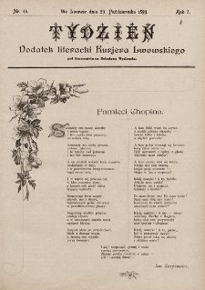 Tydzień : dodatek literacki „Kurjera Lwowskiego”. 1899, nr 44