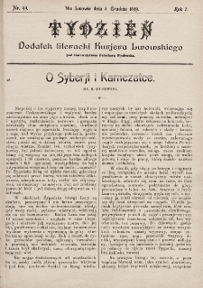 Tydzień : dodatek literacki „Kurjera Lwowskiego”. 1899, nr 49