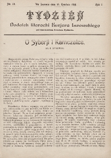Tydzień : dodatek literacki „Kurjera Lwowskiego”. 1899, nr 50
