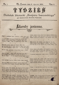 Tydzień : dodatek literacki „Kurjera Lwowskiego”. 1896, nr 1