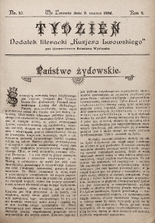 Tydzień : dodatek literacki „Kurjera Lwowskiego”. 1896, nr 10