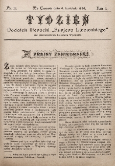 Tydzień : dodatek literacki „Kurjera Lwowskiego”. 1896, nr 14