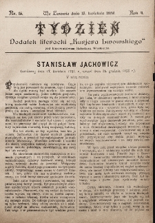 Tydzień : dodatek literacki „Kurjera Lwowskiego”. 1896, nr 15