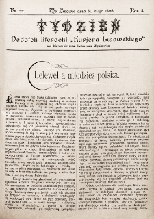 Tydzień : dodatek literacki „Kurjera Lwowskiego”. 1896, nr 22