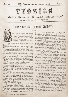 Tydzień : dodatek literacki „Kurjera Lwowskiego”. 1896, nr 24