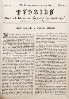 Tydzień : dodatek literacki „Kurjera Lwowskiego”. 1896, nr 26