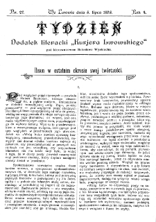 Tydzień : dodatek literacki „Kurjera Lwowskiego”. 1896, nr 27