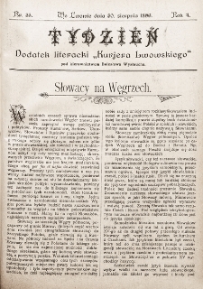 Tydzień : dodatek literacki „Kurjera Lwowskiego”. 1896, nr 35