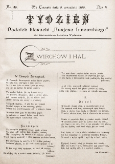 Tydzień : dodatek literacki „Kurjera Lwowskiego”. 1896, nr 36