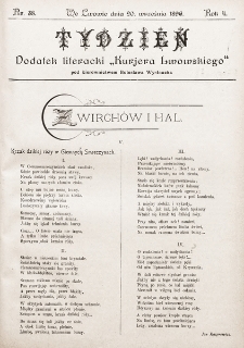 Tydzień : dodatek literacki „Kurjera Lwowskiego”. 1896, nr 38