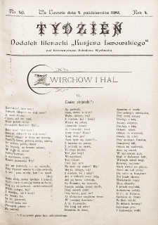Tydzień : dodatek literacki „Kurjera Lwowskiego”. 1896, nr 40