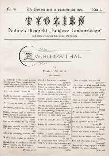 Tydzień : dodatek literacki „Kurjera Lwowskiego”. 1896, nr 41