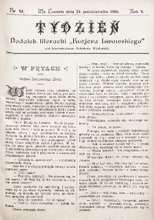 Tydzień : dodatek literacki „Kurjera Lwowskiego”. 1896, nr 43