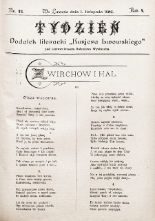 Tydzień : dodatek literacki „Kurjera Lwowskiego”. 1896, nr 44