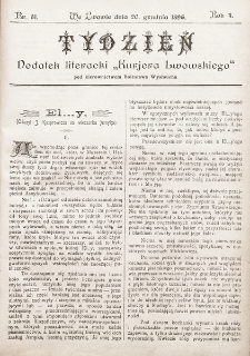 Tydzień : dodatek literacki „Kurjera Lwowskiego”. 1896, nr 51