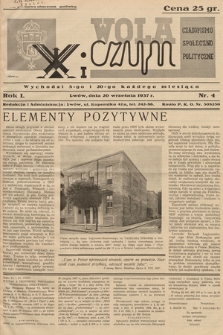 Wola i Czyn : czasopismo społeczno-polityczne. 1937, nr 4