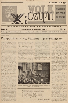 Wola i Czyn : czasopismo społeczno-polityczne. 1937, nr 7