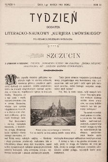 Tydzień : dodatek literacko-naukowy „Kurjera Lwowskiego”. 1903, nr 9