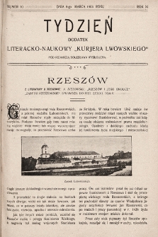 Tydzień : dodatek literacko-naukowy „Kurjera Lwowskiego”. 1903, nr 10