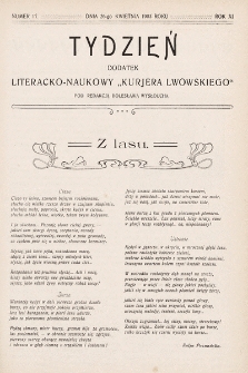 Tydzień : dodatek literacko-naukowy „Kurjera Lwowskiego”. 1903, nr 17