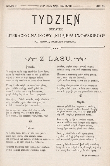 Tydzień : dodatek literacko-naukowy „Kurjera Lwowskiego”. 1903, nr 21
