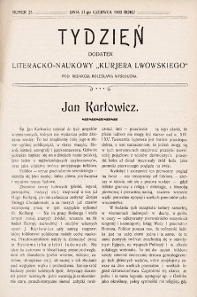 Tydzień : dodatek literacko-naukowy „Kurjera Lwowskiego”. 1903, nr 25