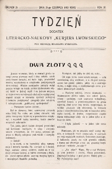 Tydzień : dodatek literacko-naukowy „Kurjera Lwowskiego”. 1903, nr 26
