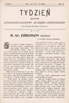 Tydzień : dodatek literacko-naukowy „Kurjera Lwowskiego”. 1903, nr 29