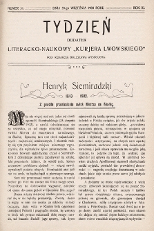 Tydzień : dodatek literacko-naukowy „Kurjera Lwowskiego”. 1903, nr 38