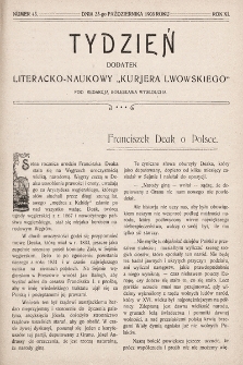 Tydzień : dodatek literacko-naukowy „Kurjera Lwowskiego”. 1903, nr 43