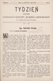Tydzień : dodatek literacko-naukowy „Kurjera Lwowskiego”. 1903, nr 45