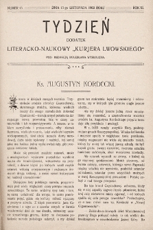 Tydzień : dodatek literacko-naukowy „Kurjera Lwowskiego”. 1903, nr 46