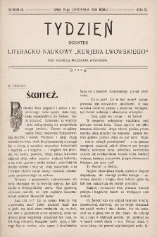 Tydzień : dodatek literacko-naukowy „Kurjera Lwowskiego”. 1903, nr 48