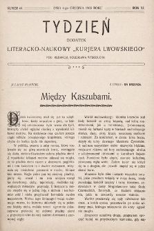 Tydzień : dodatek literacko-naukowy „Kurjera Lwowskiego”. 1903, nr 49