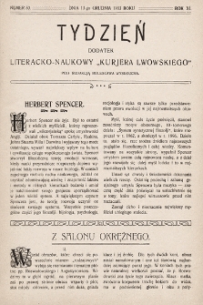 Tydzień : dodatek literacko-naukowy „Kurjera Lwowskiego”. 1903, nr 50